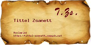 Tittel Zsanett névjegykártya