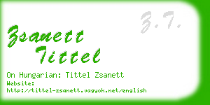 zsanett tittel business card
